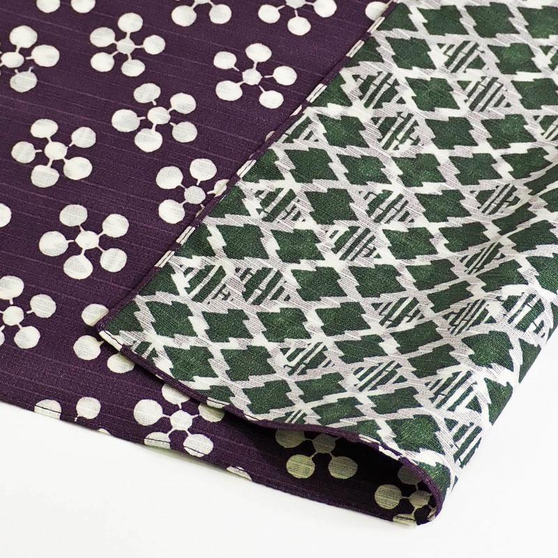 104 Reversible Furoshiki in Purple and Green