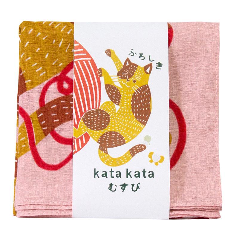 50 KATA KATA Furoshiki Cat and Yarn Pink - Image 2