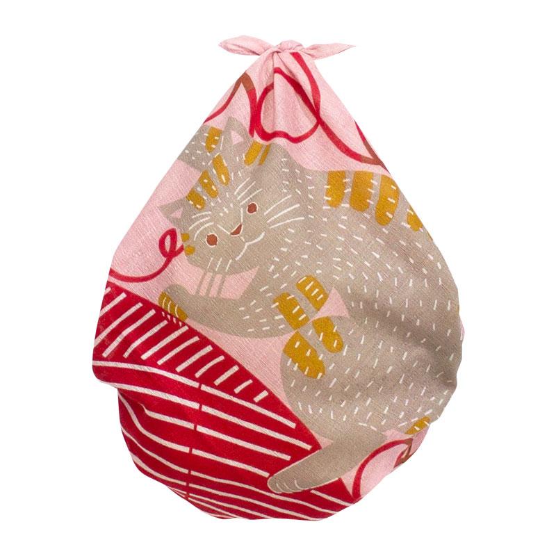50 KATA KATA Furoshiki Cat and Yarn Pink - Image 5