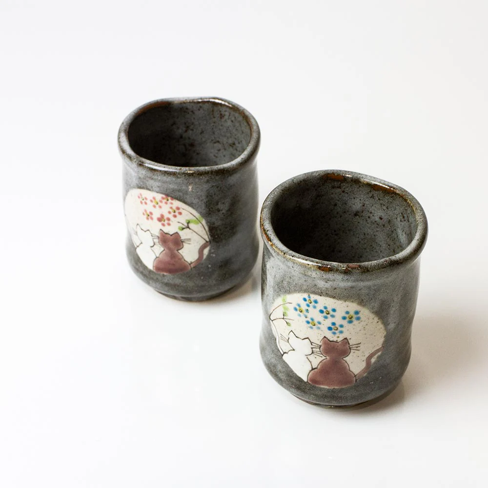 Atelier Yu Cats In Sunny Spot Japanese Tea Cups - Image 3