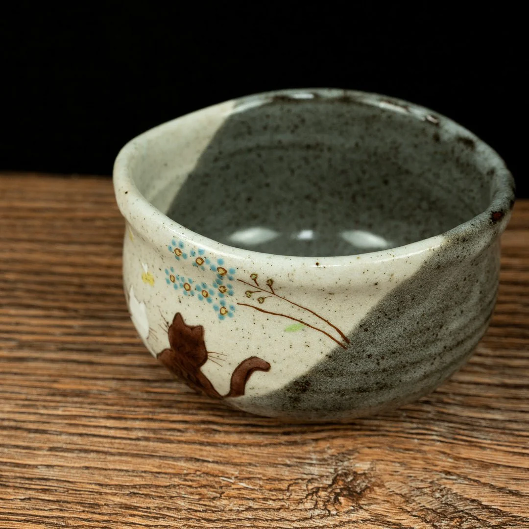 Atelier Yu Cats In Sunny Spot Kutani Matcha Bowl Chawan - Image 6