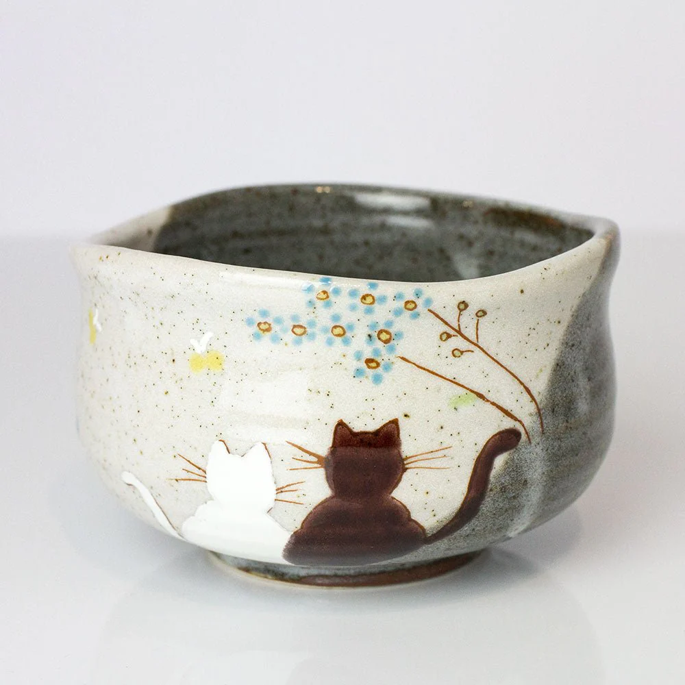 Atelier Yu Cats In Sunny Spot Kutani Matcha Bowl Chawan - Image 9