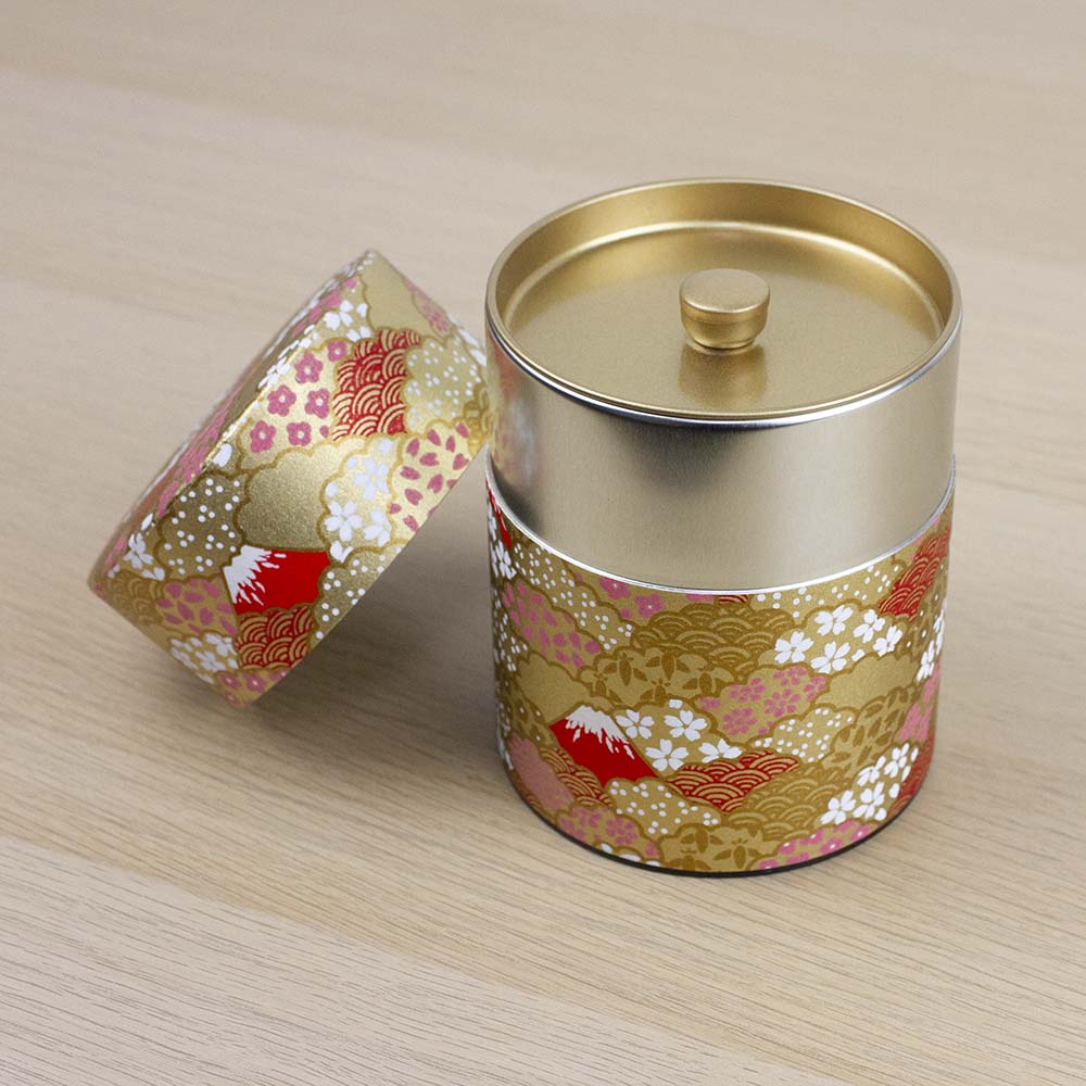 MT FUJI AOMI 200g Washi Wrapped Tea Canister (Wide) - Image 5