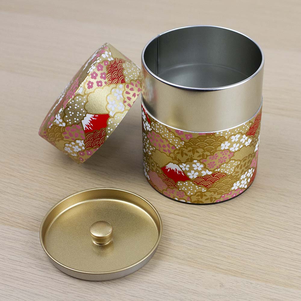 MT FUJI AOMI 200g Washi Wrapped Tea Canister (Wide) - Image 6