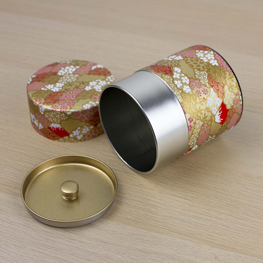 MT FUJI AOMI 200g Washi Wrapped Tea Canister (Wide) - Image 7
