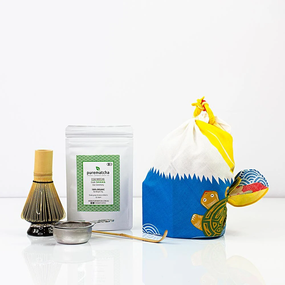 Matcha Whisk Set Furoshiki Gift Bundle - Image 3