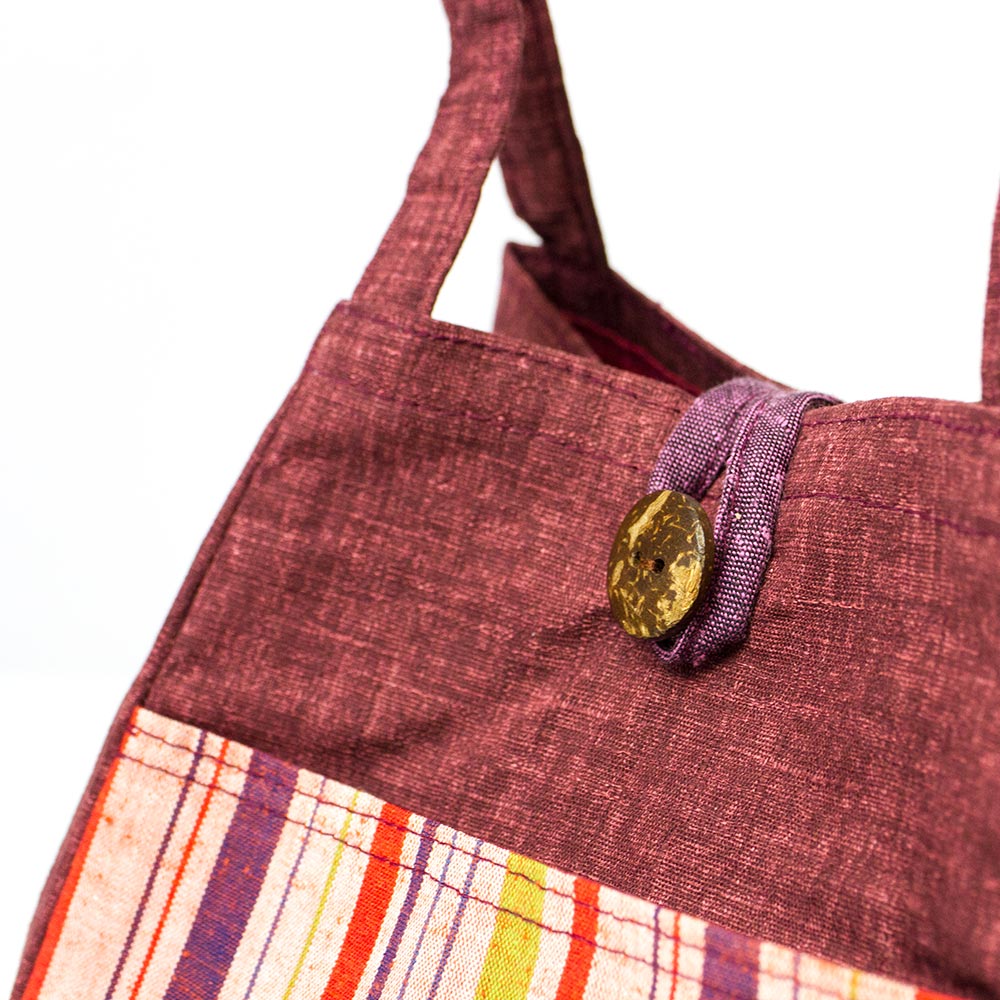 Mini Tote Bag with Stripes (Enshu Cotton) - Image 12