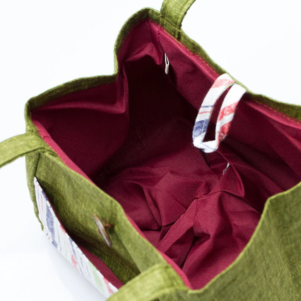 Mini Tote Bag with Stripes (Enshu Cotton) - Image 6