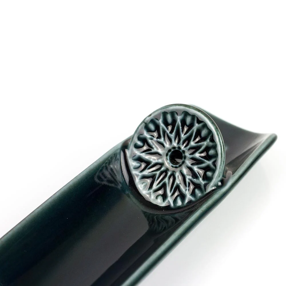 ASUMI Navy Ceramic Japanese Incense Holder (Minoware) - Image 4