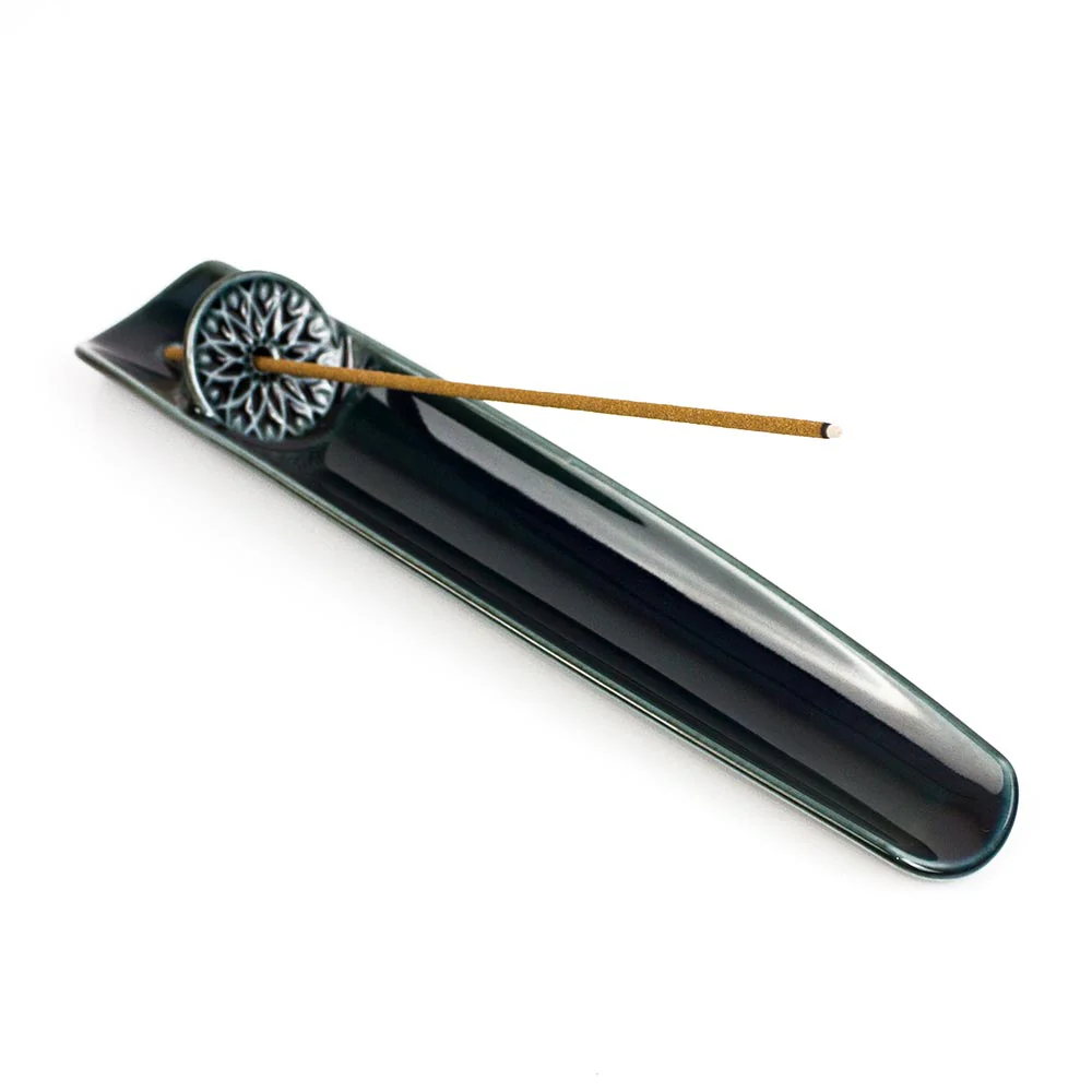ASUMI Navy Ceramic Japanese Incense Holder (Minoware) - Image 5