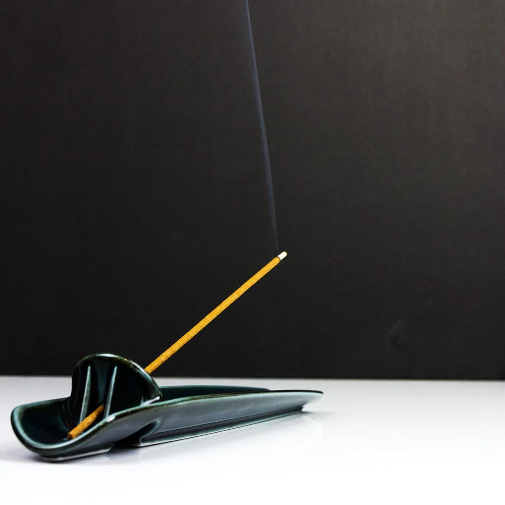 ASUMI Navy Ceramic Japanese Incense Holder (Minoware) - Image 8