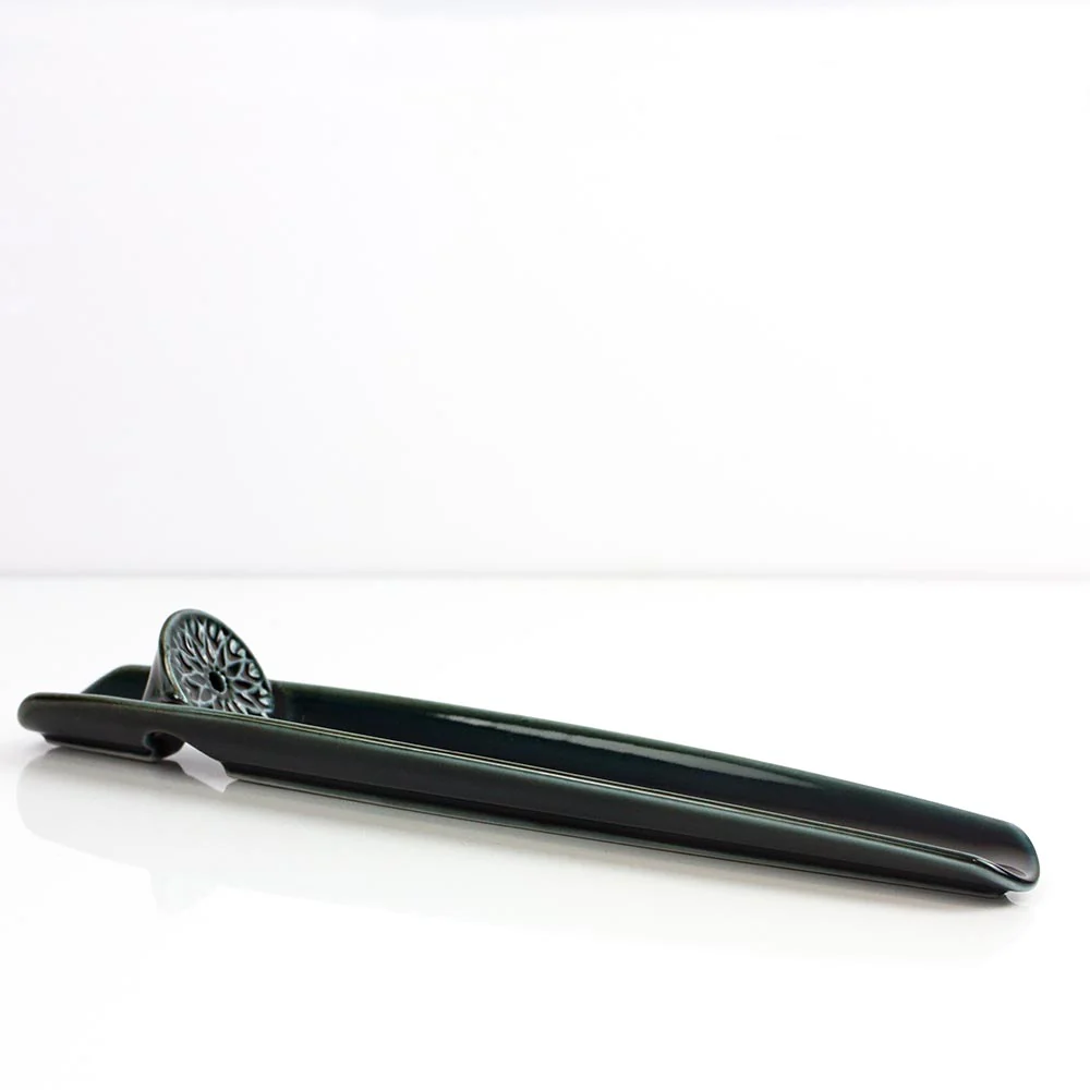 ASUMI Navy Ceramic Japanese Incense Holder (Minoware) - Image 9