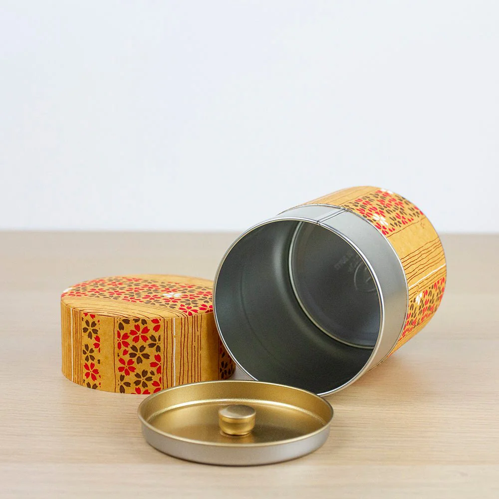 MOKUZAI 200g Washi Wrapped Tea Canister (Wide) - Image 4