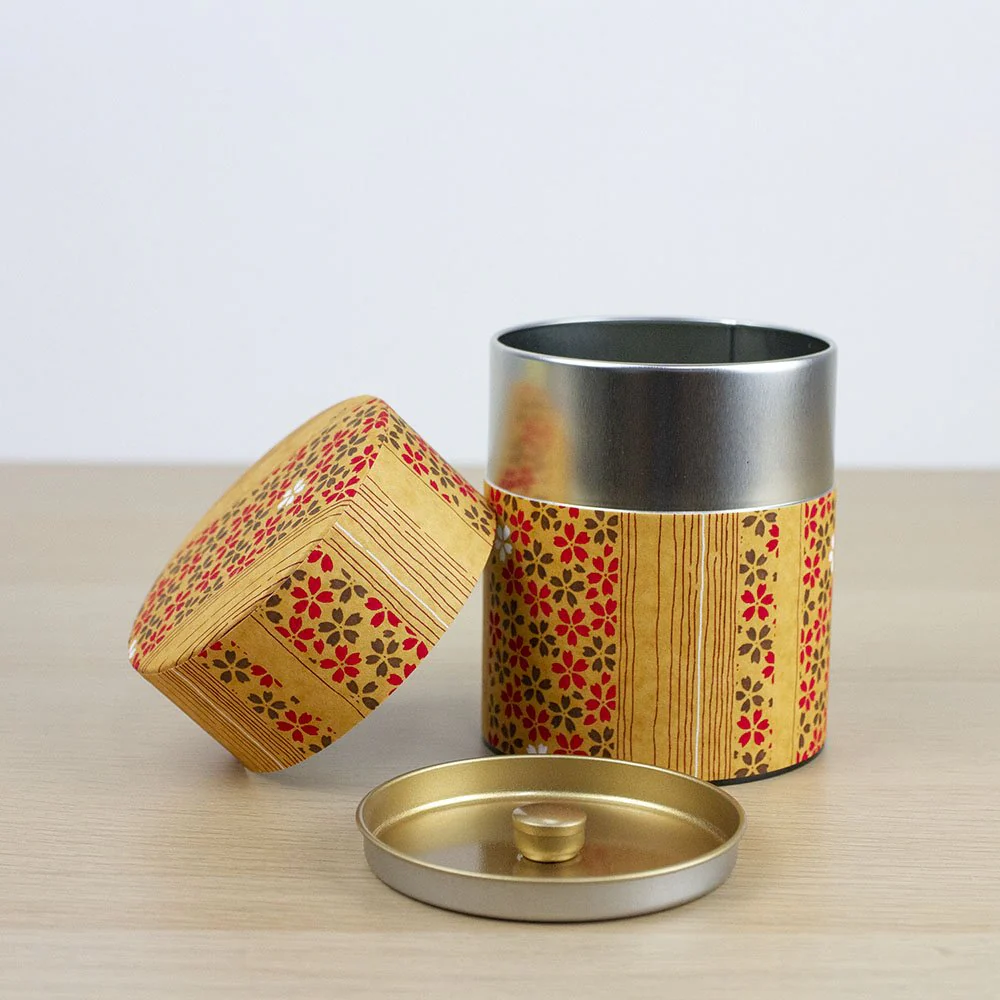 MOKUZAI 200g Washi Wrapped Tea Canister (Wide) - Image 5