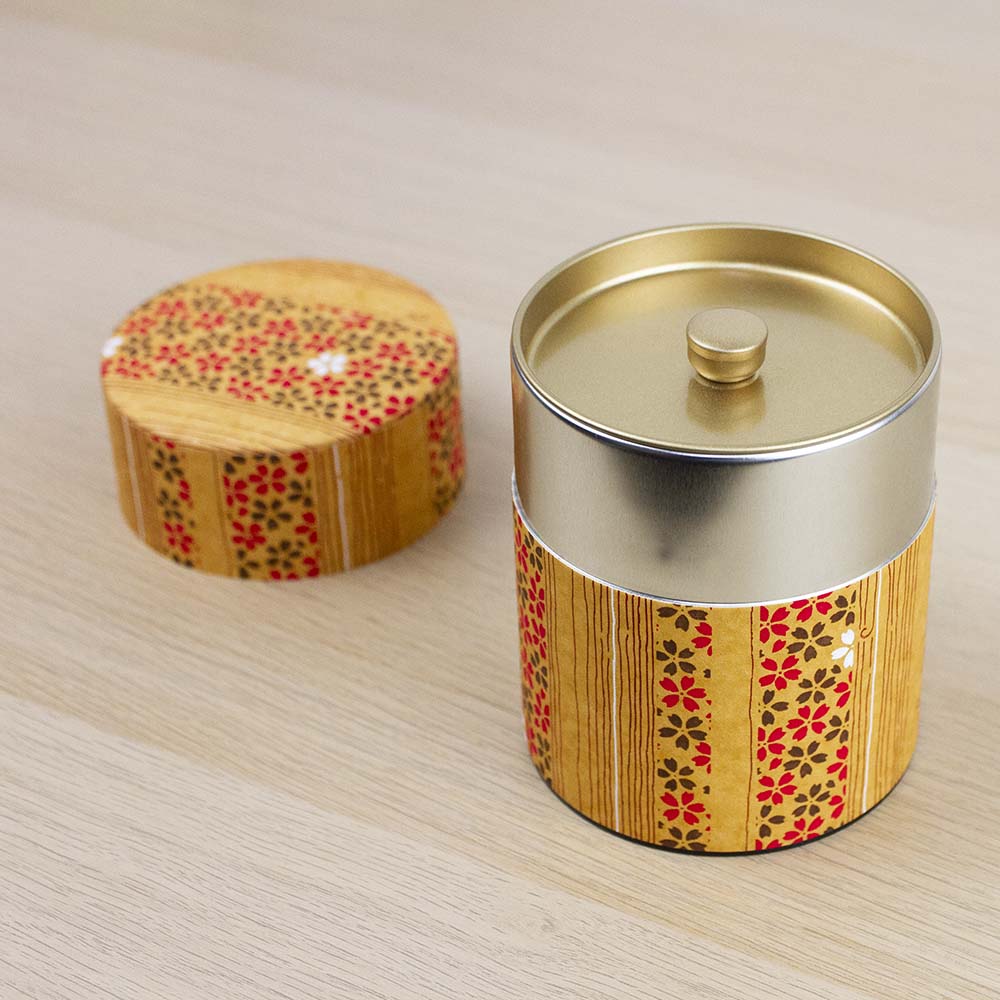 MOKUZAI 200g Washi Wrapped Tea Canister (Wide) - Image 6