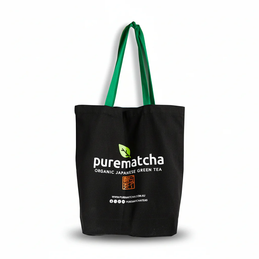 Purematcha Ukiyo-e Tote Bag (Kitagawa Utamaro - Woman Holding a Tea Bowl) - Image 3