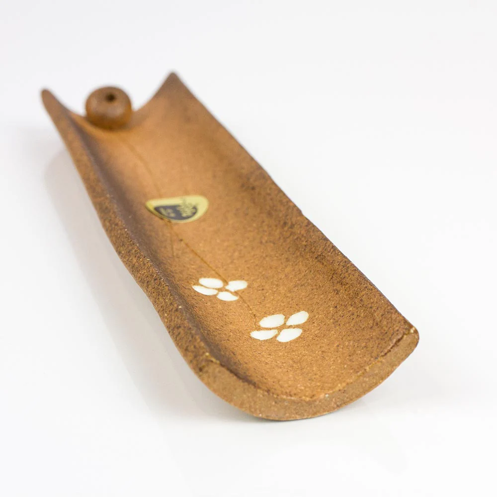 SHIGARAKI Cherry Blossom Japanese Ceramic Incense Holder - Image 6