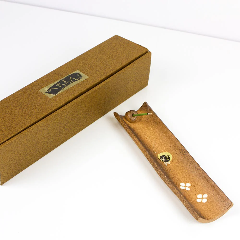 SHIGARAKI Cherry Blossom Japanese Ceramic Incense Holder - Image 9