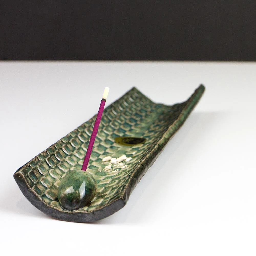 SHIGARAKI Mosaic Japanese Ceramic Incense Holder - Image 8