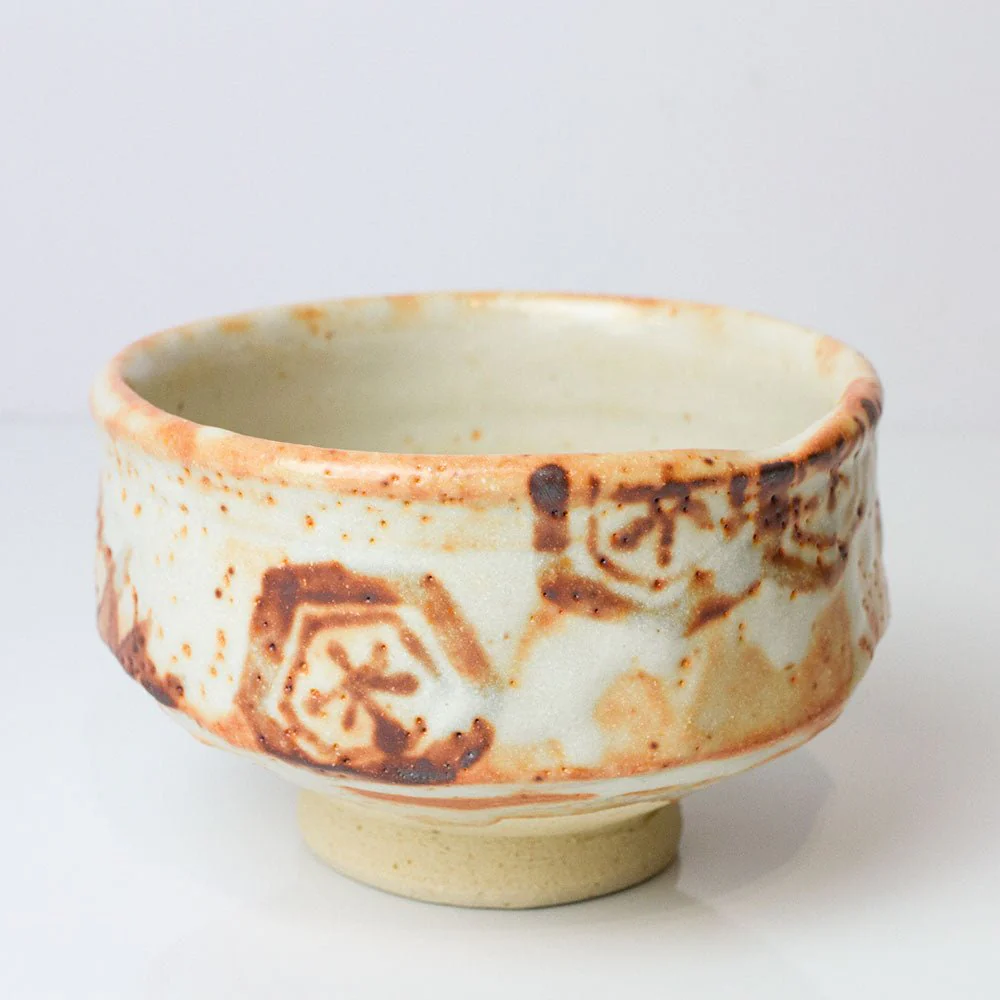 Shino-Yaki Matcha Tea Bowl Masayama Kiln - Image 3