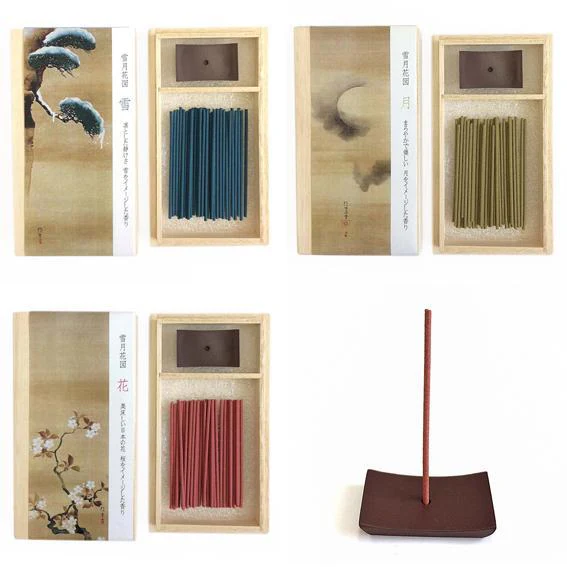Snow, Moon, Flowers Incense / Paulownia Box - Image 7
